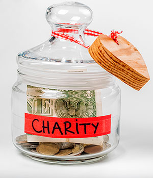 Charity savings-jar